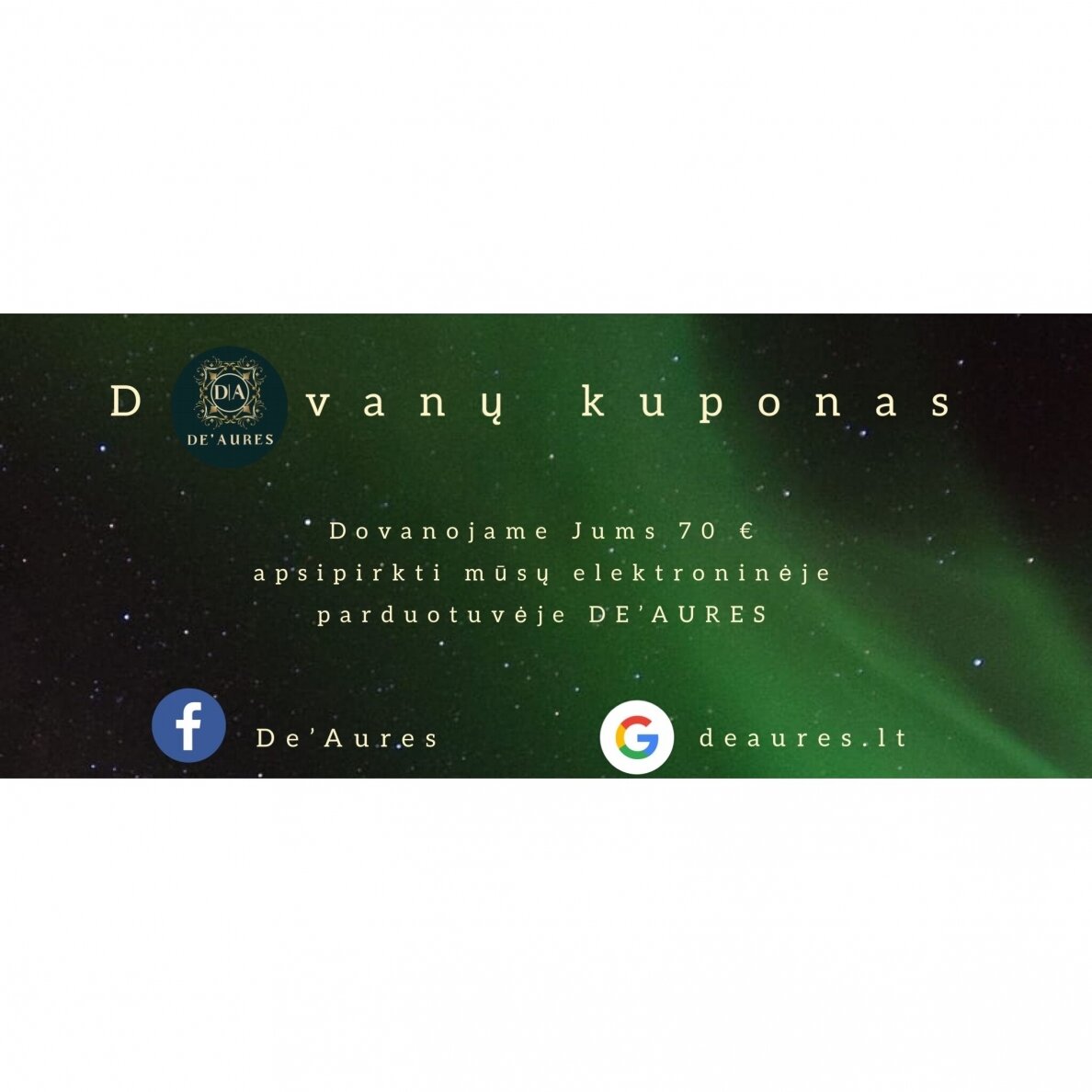 Dovanų kuponas 70Eur